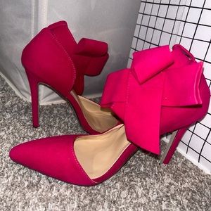 Hot Pink Heels with Bows
